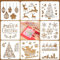 Weihnachten Schablonen, CIYIN 8 Stück Kunststoff Zeichenschablonen Malschablonen, Wiederverwendbar Stencil Schablonen, Weihnachtsbaum Weihnachtsmann Schneeflocke Elch Vorlage für DIY Dekoration