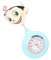 WATIIFUFU Mini-Taschenuhr mit Teleskopfunktion Cartoon-Stil Uhr für Kinder und Erwachsene hellblaue Krankenschwesteruhr aus Silikon