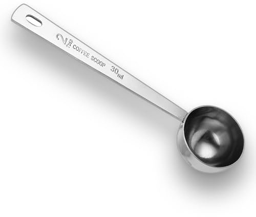 Long Handled Metal Coffee Spoon,Stainless Steel Coffee Scoop Coffee Beans Long Slim Spoon Measuring Tablespoon Coffee Scoop Measuring Spoons for Ground Coffee Espresso Tea Sugar Milk Powde
