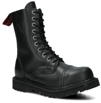 nagaba - Stahlkappenschuhe - Herren Springerstiefel - Herrenstiefel - Stiefel Männer - 10H, Army Ranger, Stahlnase Schuhe, Lederschuhe Grunge, Gothic Schuhe, Punk