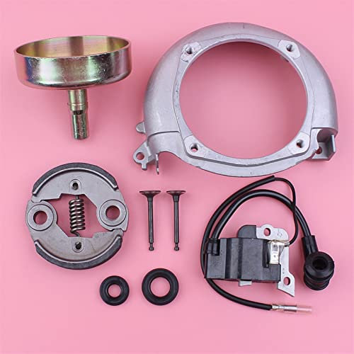 XEDLAMP 9 Tooth Clutch Drum Ignition Coil GX35 GX 35 Flywheel Fan Cover Valve Oil Seal Set Lawn Mower Engine Replace Part Clutch kit