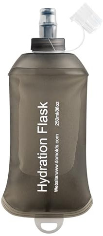 CXWLJL Bouteille d'eau souple 250 ml pour la course, la randonnée, les voyages, le cyclisme et l'escalade – Gris