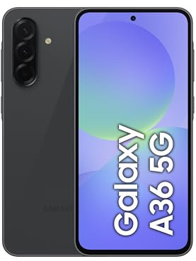 SAMSUNG Galaxy A36 5G, smartphone Android, 256 GB di memoria, 8 GB di RAM, nero, 6 aggiornamenti del sistema operativo, ampio display, processore Octa-core