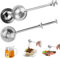Tea Infuser for Loose Leaf Tea, Stainless Steel Tea Strainer, Loose Leaf Tea Ball Long Handle Fine Mesh Tea Diffuser for Mugs,Sifter for Baking Sugar Shaker Flour Duster(Full+Half)