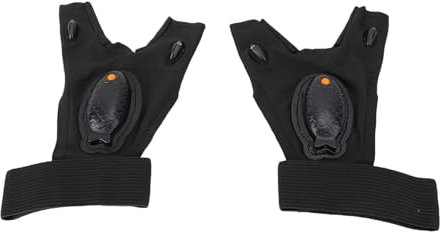 1 Pair LED Flashlight Gloves Rechargeable Multipurpose LED Fishing Gloves for Night Fishing