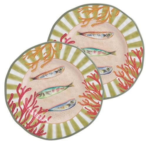 Rose & Tulipani Litorale Piatto Piano Set 2 Pezzi 27cm Melamina