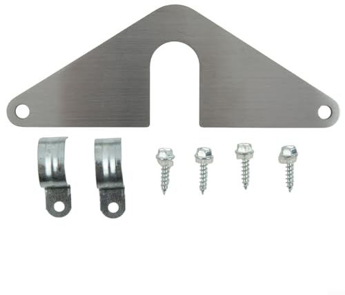 Jonikuper Plaque de montage triangulaire pour robinet – Support mural en aluminium brossé de 3/16 pour sécuriser le robinet, la pression du tuyau, les courants d'air et l'humidité – 200 mm x 72 mm