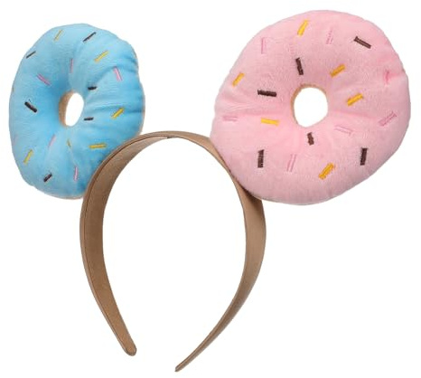 NOLITOY Donut Stirnband aus Lint und Schwamm Wiederverwendbares Party Haarband mit Lustigem Design für Themenparty und Spa Modisches Kostüm Accessoire für Mädchen und Erwachsene