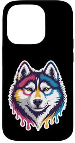 Hülle für iPhone 14 Pro Husky Face Vibrant Dog