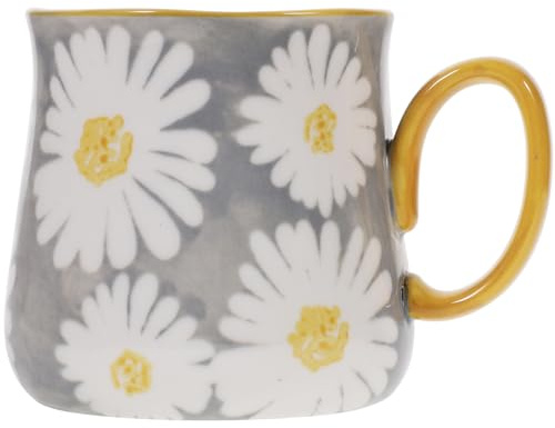 SECFOU Large Novelty Mug 500ml Ceramic Coffee Cup for Home Breakfast | Simple Elegant Style, Practical for Milk or Wine, Printed Handheld Cup with 500ml Capacity