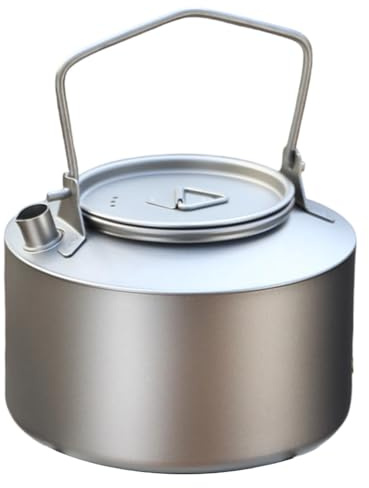 Frewurwer Ideal for Picnic for Hot Water and Tea Camping Kettle, Titanium Ultralight 980ml