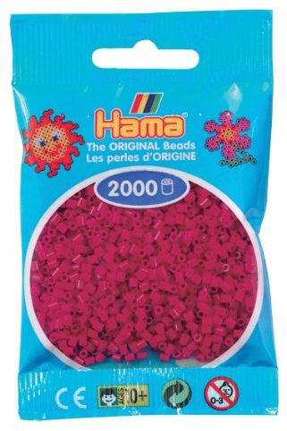 Hama Perlen, Mini-Größe 2.5mm granatrot