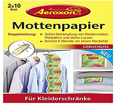 Aeroxon Mottenpapier 2X 10 Blatt, Mehrfarbig, 18 x 13 x 4 cm