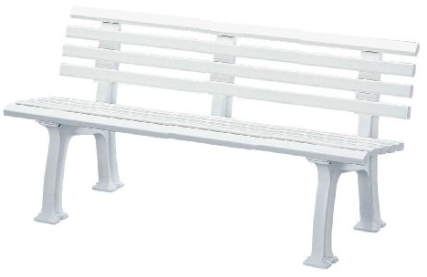 Blome Bank Sylt 3-sitzer aus Kunststoff, weiss