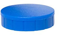 Magnet Maulsolid, Rundmagnet, bruchsicherer Kunststoff, 600 g Haftkraft, 24 x 8 mm, blau, 6162435