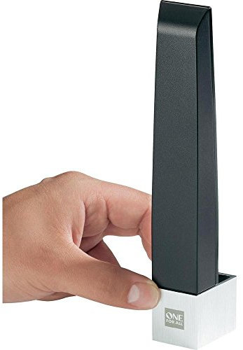 One For All DVB-T/DVB-T2 Indoor/Zimmerantenne - 4K 1080P HD/HDTV Fernseher TV Antenne mit Verstärker - 0-15 km Reichweite – 1.5 meter Koaxialkabel - UHF - Schwarz - SV9345