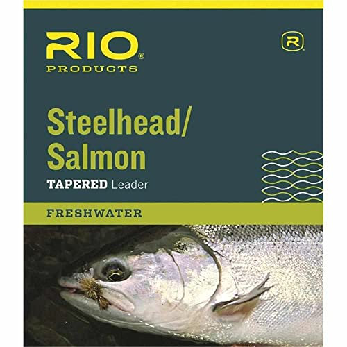 RIO Fly Fishing Salmon/Steelhead 12' 12Lb Leader, Glacial Green