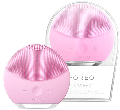 FOREO LUNA mini 2 Gesichtsreinigungsbürste | Travel | Elektrisches Gesichtsmassagegerät | Alle Hauttypen Ultrahygienische Skincare | Einfache Gesichtsreinigung | Elektrischer Silikon-Gesichtsreiniger