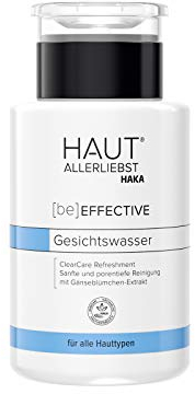 HAUTALLERLIEBST Gesichtswasser I 150 ml Pump-Flasche I Sanfte Reinigung für jeden Hauttyp I Klärende, milde Gesichtsreinigung und Pflege I Kosmetik zur Tiefenreinigung I Tägliche Feuchtigkeitspflege