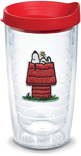 Tervis Peanuts™ - Snoopy Woodstock House Made in USA - Bicchiere isolato a doppia parete per mantenere le bevande fredde e calde, 453,6 g, classico