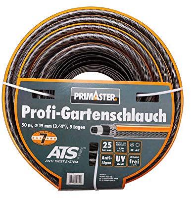 Primaster Gartenschlauch Profi 50 m Ø 19 mm (3/4 Zoll) Wasserschlauch Schlauch