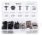 Yctze Clip de fixation de cache de moteur, 60pcs 5 types Clip de fixation de bouclier inférieur de couvercle de cache de moteur de voiture