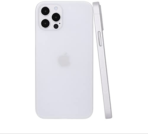 CELLBEE Kompatibel mit iPhone 12 Pro Hülle Case - Premium Slim Schutzhülle für iPhone, Extrem Dünn, Anti Kratzer, Schutz ohne Kompromisse, Milky Transparent - Durchsichtig