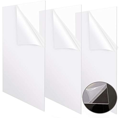 2 mm transparente, klare Acrylplatten, 297 mm x 210 mm, A4, 0,2 cm dick, 3 St眉ck, Plexiglas-Kunststoffplatte f眉r Bilderrahmen-, Werbeschilder, Malerei, Projekt-Display