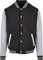Build Your Brand Basic College Jacket Black/Heather Grey XL