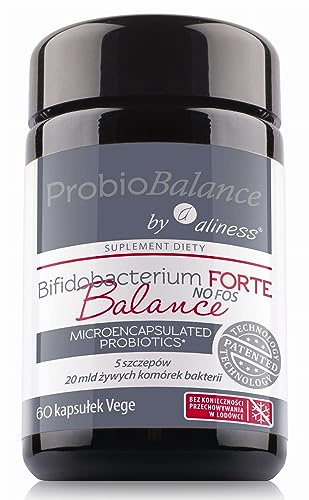 ProbioBalance Bifidobacterium Balance FORTE Mikroverkapselte probiotische 5 Stämme von 10 Milliarden Bakterien 60 Kapseln Aliness