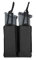 WARRIOR - A.S. was Laser Cut Double Bungee Pistol Mag Pouch, Schwarz