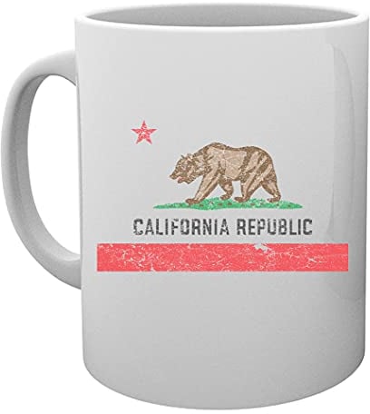 Vintage California Republic Flag Kaffeebecher Tassen Mug Cup