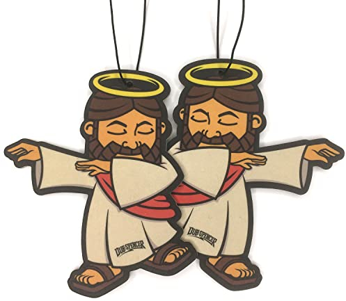 Dub Spencer Duftbaum Dabbing Jesus | Duft fürs Auto in Jesus Form | Lufterfrischer Air Freshener - DUB (2er Pack Duft: Fruity)