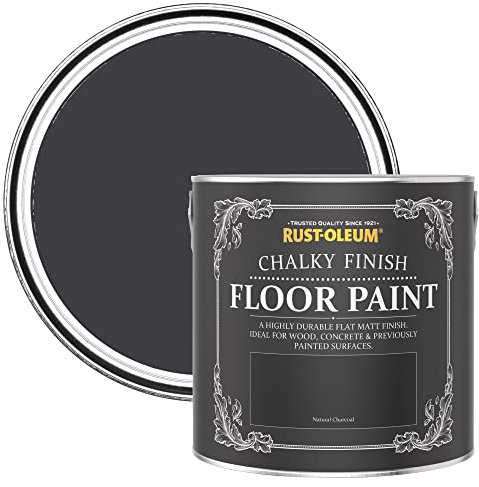 Rust-Oleum Black Scratch-Resistant Floor Paint in Matt Finish - Natural Charcoal (BLACK) 2.5L