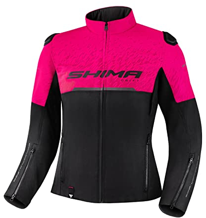 SHIMA DRIFT LADY Chaqueta Moto Mujere | Ligera y Transpirable Cazadora Moto Mesh de Verano mujere con CE Espalda, Hombros, Codos Protecciones, Ajuste de la Anchura (Pink, M)