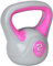 SPORTNOW Kettlebell 2kg in PU e Sabbia con Base Piatta e Impugnatura pratica per Stacchi, Squat e Sollevamenti, 18x10x20 cm, Rosa