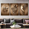TROONZ 3 Stück Bilder auf Leinwand Liebe Herz Kupfer-Kunst Wand, Abstrakt Metallfigur Statue Kunst Wandbild, Liebe Herz 3D-Effekt Wandkunst für Wohnkultur-50 * 70cm