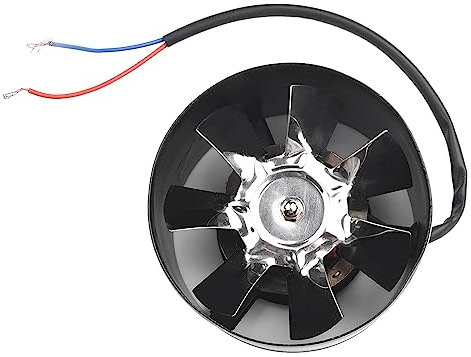 100mm Extractor Fan, Smoke Extractor Duct Fan 140 m³/h Inline Pipe Fan with 7 Pieces of Metal Reinforced Wind Blades, 4 inch Tube Fan Quiet