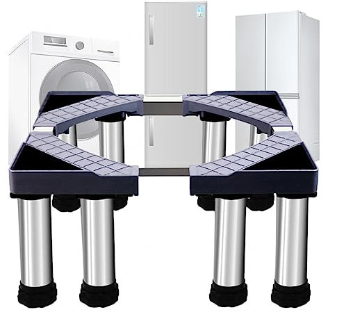 ULPYO Untergestell Für Waschmaschine Diverse Höhen Ständer Für Waschtrockner Stark Und Robust Podest Für Waschmaschine Und Trockner Waschmaschine,8Beine-Höhe15cm