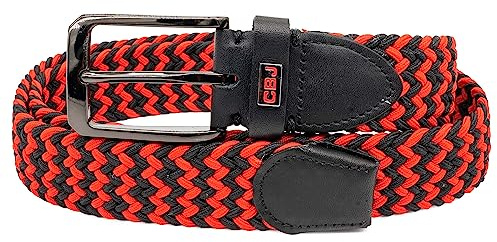 Cipo & Baxx Herren Gürtel CG188 Red-Black 90cm x 3,7cm