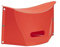 Karten-Klapphocker, Outdoor-Reisen, Tragbarer Tragekorb, Klapphocker, Niedriger Kunststoffhocker, Klapphocker für Outdoor-Camping, Angeln, Wandern, Gartenarbeit und Strand, Badezimmer, Garten,(Rot)