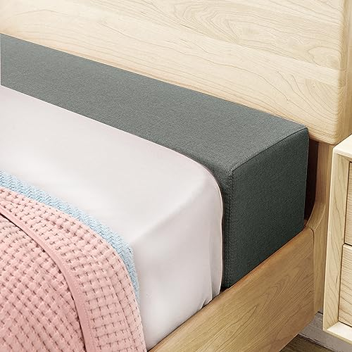 Matratzenkeil, zum Füllen der Lücke zwischen Matratze und Kopfteil/Wand/Bett, Liebesbrücke für Matratzen für alle gängigen Matratzen, Hochdichter Schwamm mit abnehmbarem Bezug(200x20x18cm-dúnkelgrau)