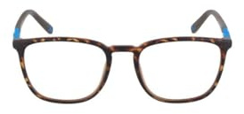 FILA Quadratisch Edelstahl Brillen in Matt Dunkel Havanna für Herren, Brille mit Sehstärke, optional mit Sonnenbrillen tönung oder Blaulichtfilter (Modell VFI541)
