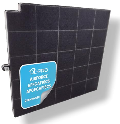 DL-pro Aktivkohlefilter 263x258mm passend für Airforce AFFCAF16CS AFCFCAF16CS Filter für Dunstabzugshaube Abzugshaube