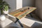SAM Esstisch 180 x 90 cm Libro, Mangoholz massiv, lackiert & bunt, Esszimmertisch mit X-Metallgestell in Schwarz, gerade Kante, Shabby Chic