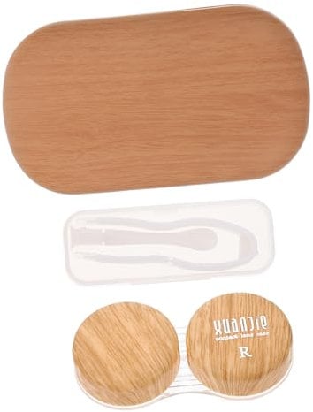 Gatuida 1 Set of Lenses Box Vintage Grain Large Diameter Leakproof Case