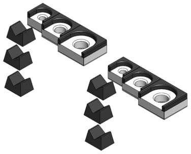 3D Tool Trays MagAttach Ratschen-Organizer-Set (3-teiliges Set (2er-Pack), Weiß/Schwarz