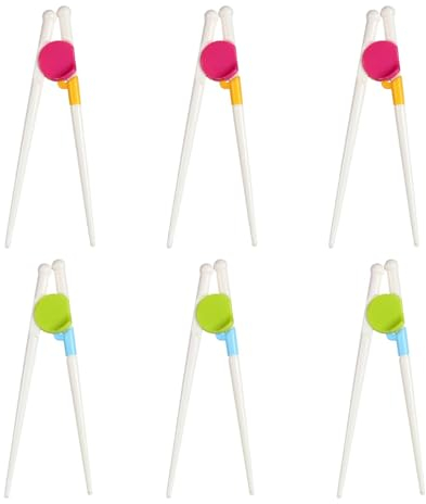 ZSRVAJ 6 PCS Kids Chopsticks, Chopsticks for Beginners, Chopsticks for Kids, Chopsticks for Kids Easy to Use Chopsticks Helper Learner Chopsticks Right or Left Handed for Beginners