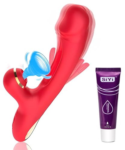 IntimZeit Dildo Vibrator für Frauen – G-Punkt & Klitoris Stimulator mit 7 Vibrationen, 7 Saugmodi & 7 Pulsationen – Wiederaufladbares Sexspielzeug für Paare & Solo, Wasserdicht & Leise
