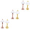 HAWILLOSCH 6pcs Miniature Decorative Bedside Lamp Dollhouse Light Models for Home Desktop Decoration for Projects and Miniature House Scenes
